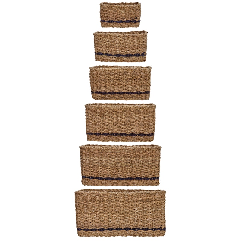 Squares Set Med 6 Korgar, Natur