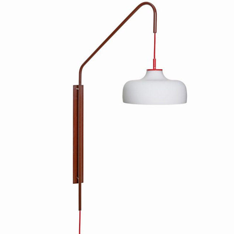 Current Vägglampa, Röd/Maroon