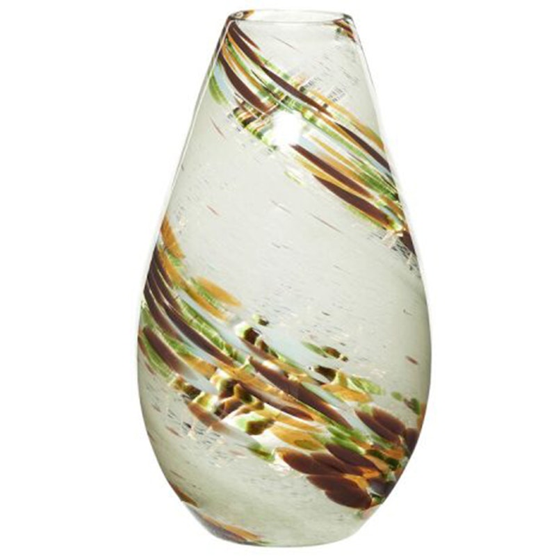 Grove Vas 33 cm, Amber/Brun / Grön