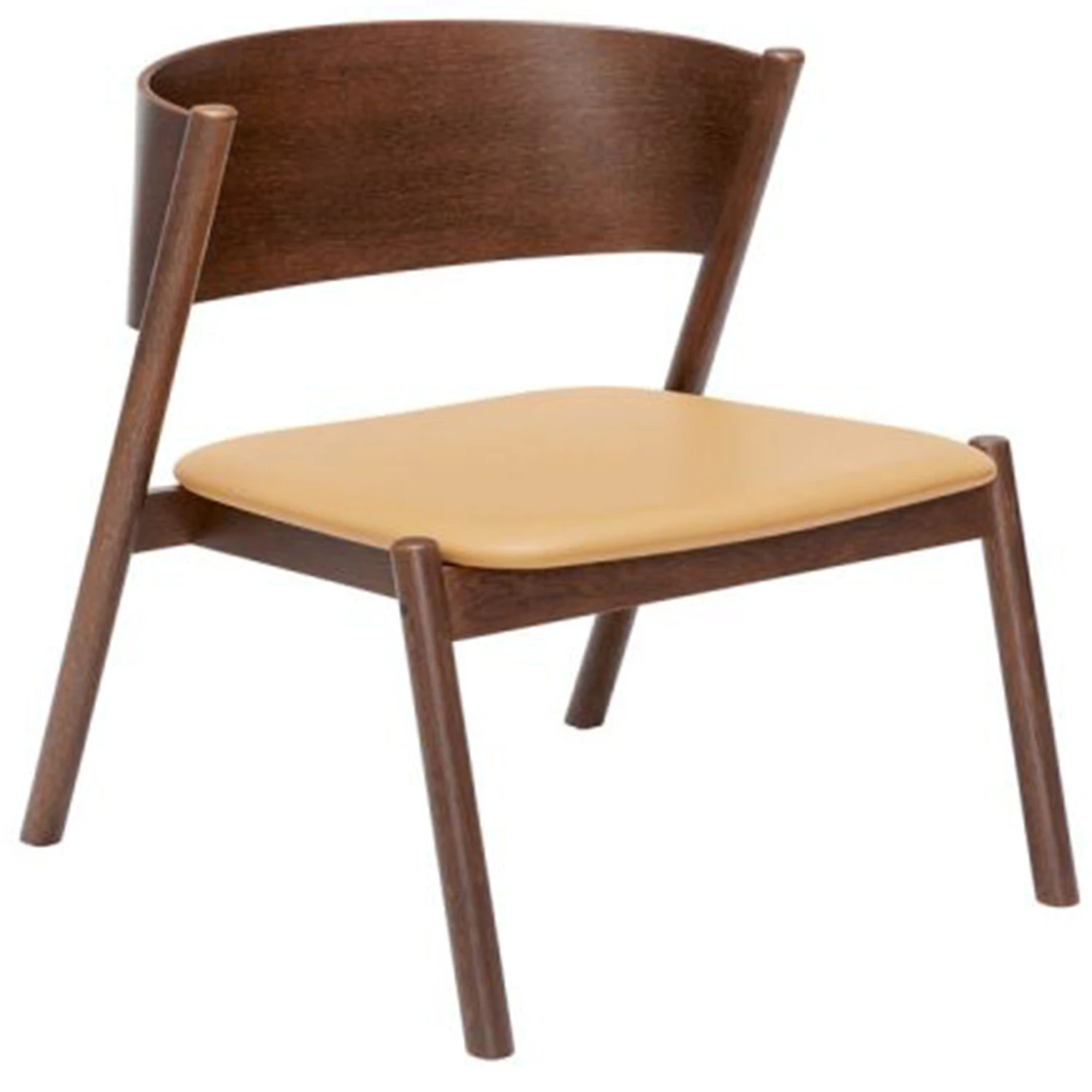 H&uuml;bsch Oblique Loungestol M&ouml;rkbrun - F&aring;t&ouml;ljer Ek M&ouml;rkbrun - 331606