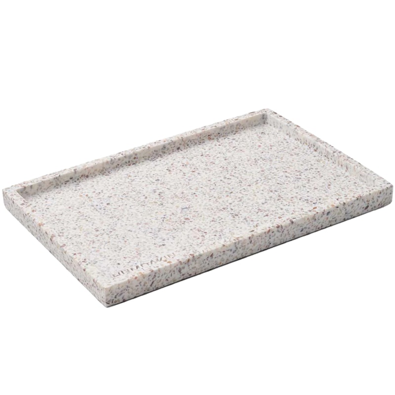 Terrazzo square Bricka 30 cm Vit/Brun