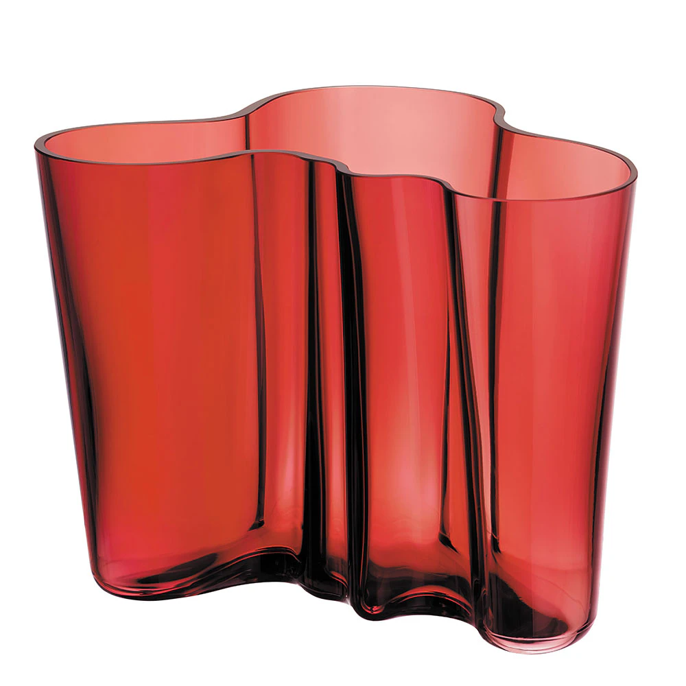 Iittala Aalto Vas 16 Cm R&ouml;d - Vaser Glas R&ouml;d - 1014338