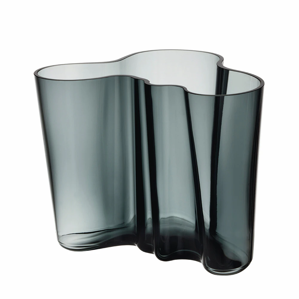 Iittala Aalto Vas 16 Cm M&ouml;rkgr&aring; - Vaser Glas M&ouml;rkgr&aring; - 1020905