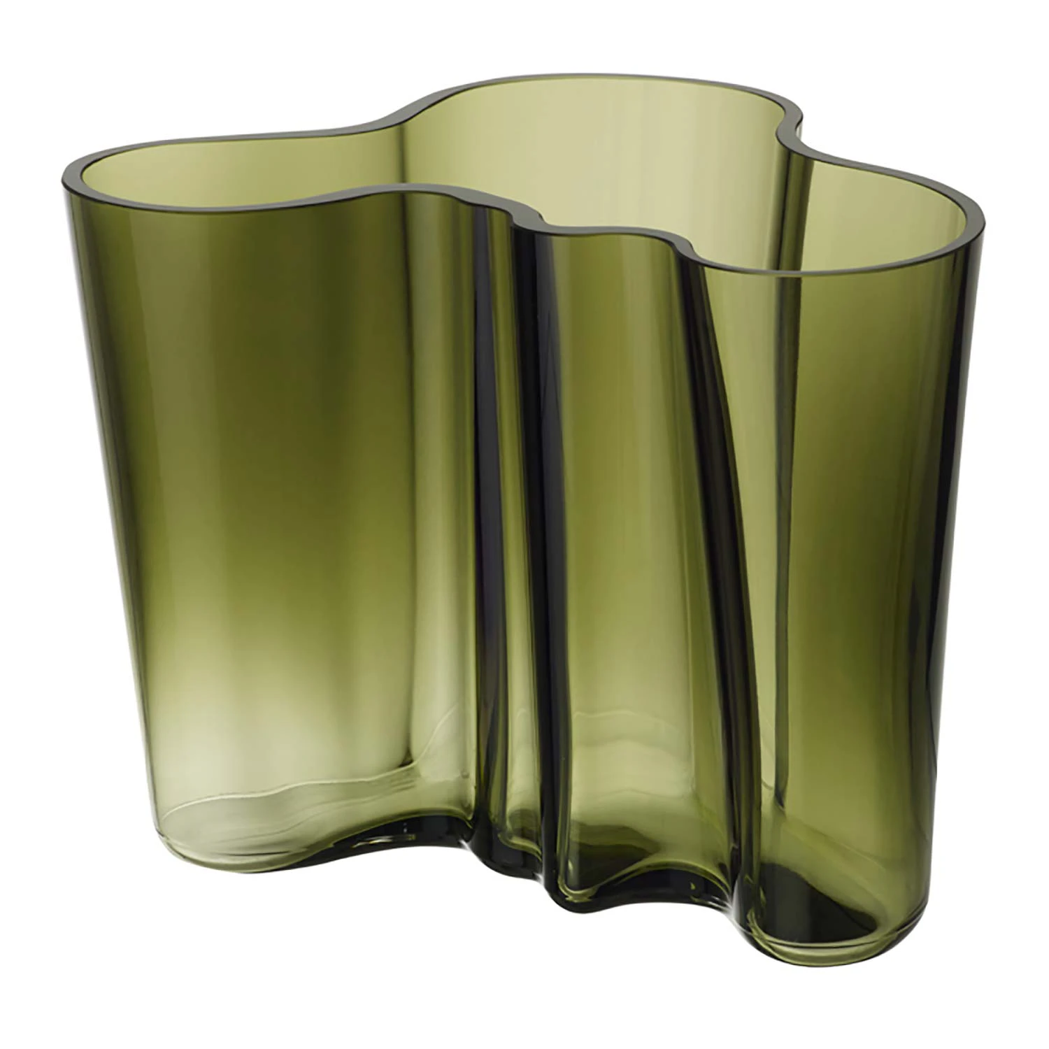 Iittala Aalto Vas 16 Cm Mossgr&ouml;n - Vaser Glas Mossgr&ouml;n - 1051429