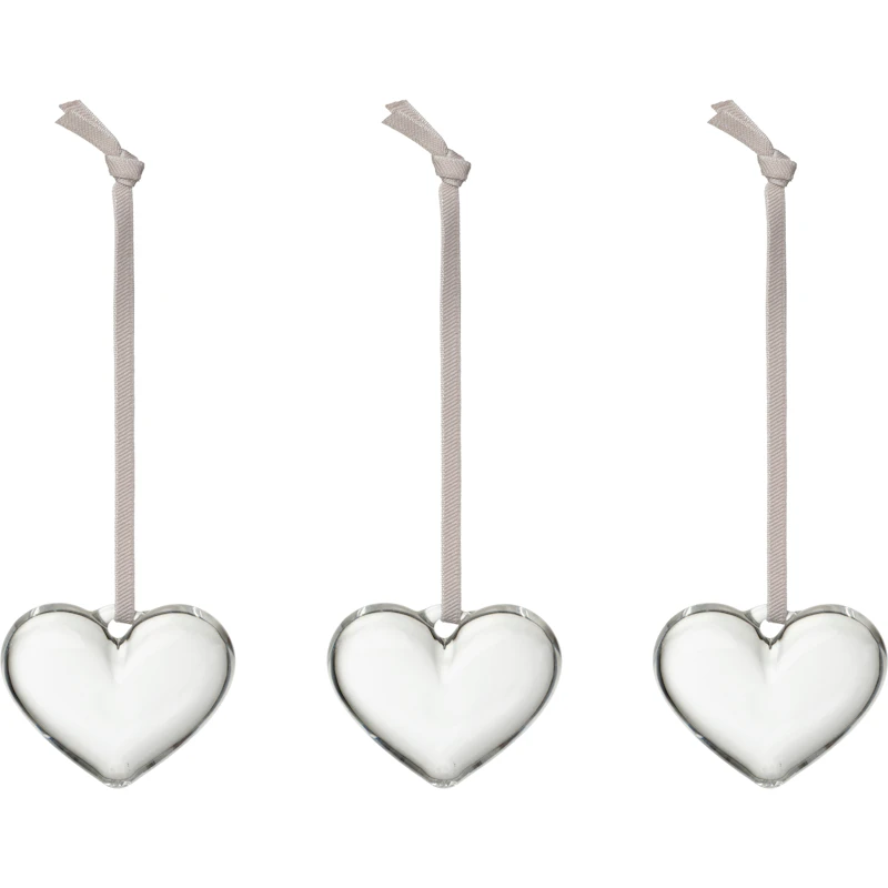 Glashjärta 50 mm 3-pack, Klar