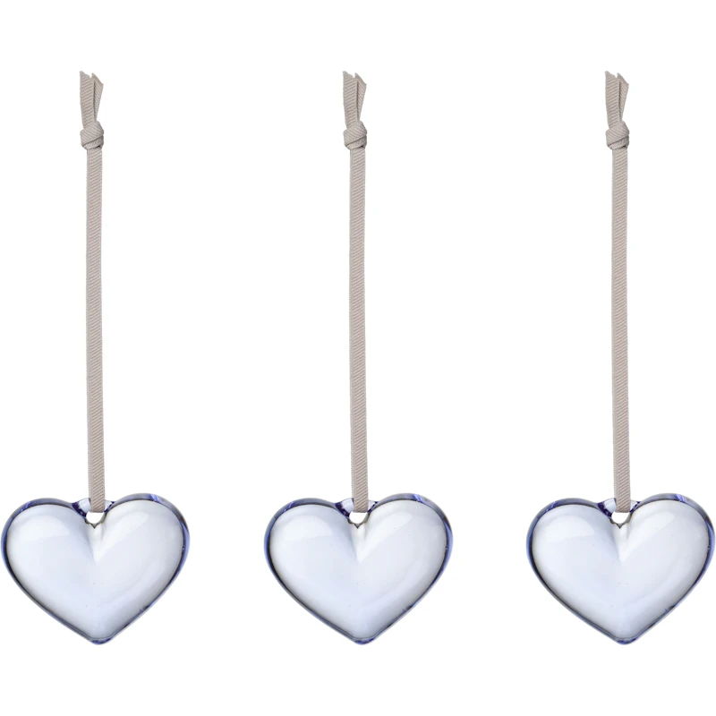 Glashjärta 50 mm 3-pack, Klarblå