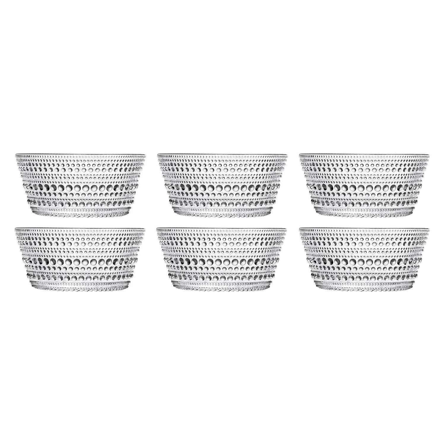 Iittala Kastehelmi Sk&aring;l 23 Cl Klar 6-pack - Serveringssk&aring;lar Glas Klar - 1007053-6pack