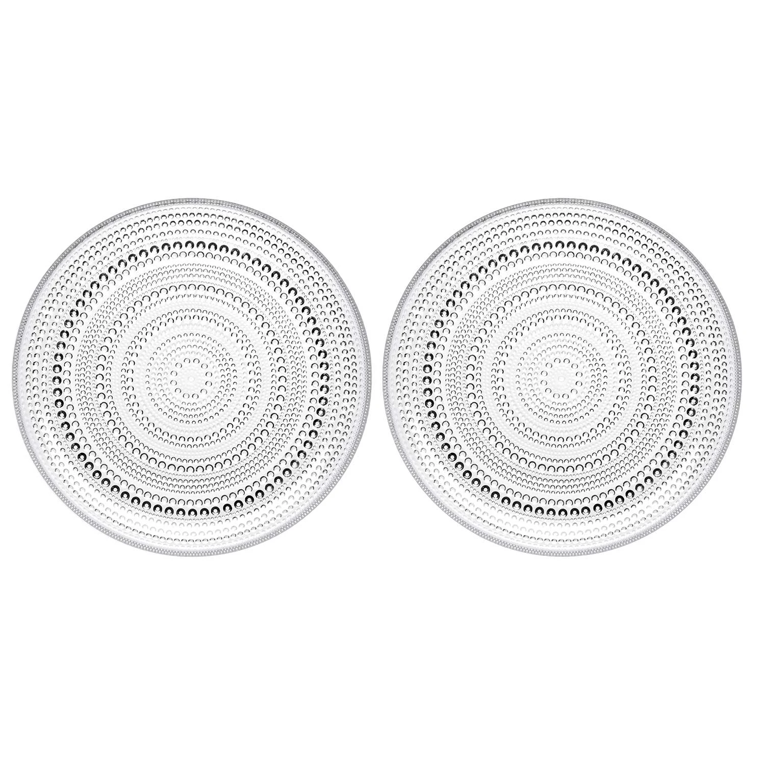 Iittala Kastehelmi Tallrik Klar 24,8 Cm 2-pack - Mattallrikar Glas Klar - 1007057-2pack