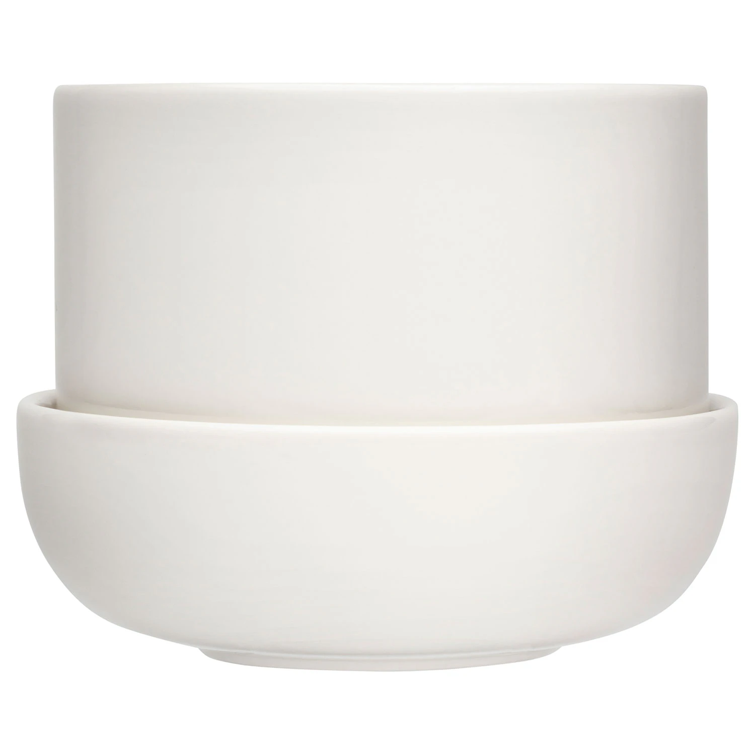 Iittala Nappula Kruka Med Fat 17x13 Cm Vit - Krukor Keramik Vit - 1059789