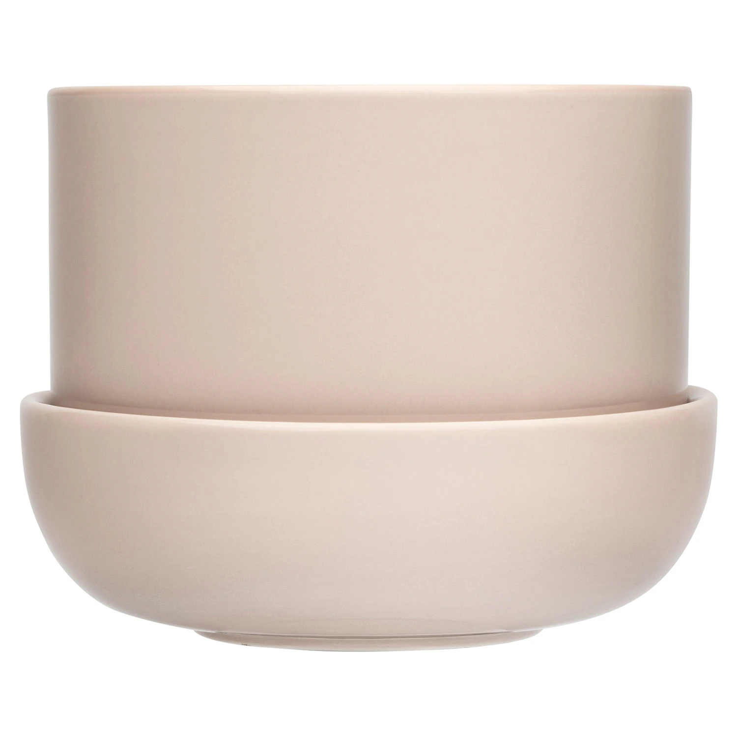 Iittala Nappula Kruka Med Fat 17x13 Cm Beige - Krukor Keramik Beige - 1059790