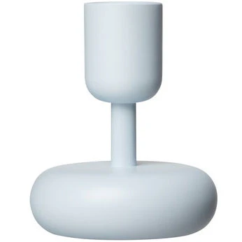 Iittala Nappula Ljusstake 107 Mm Aqua - Ljusstakar St&aring;l Aqua - 1076031