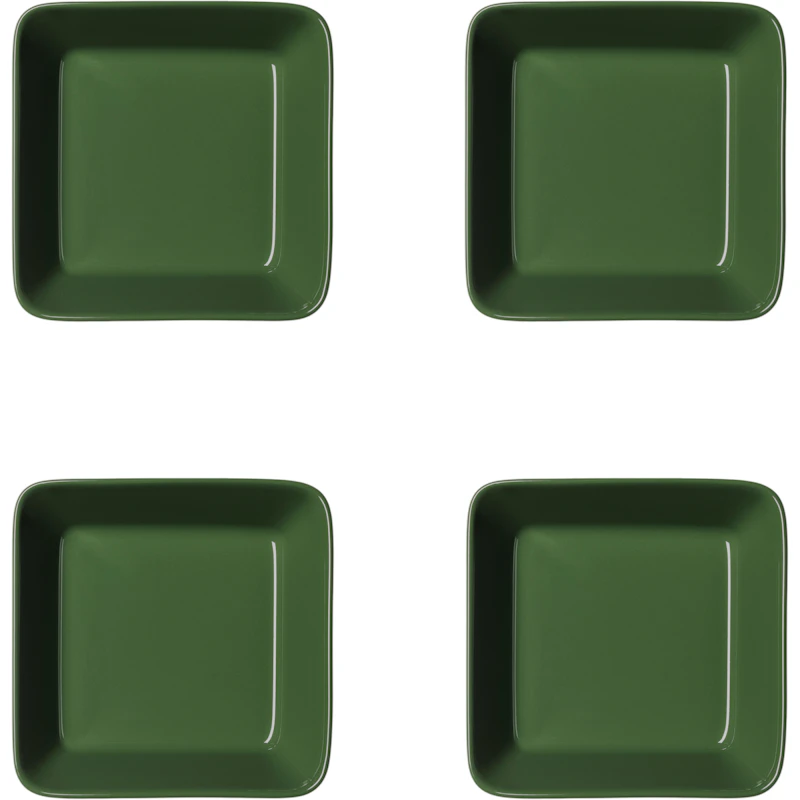 Teema Fat 12x12 cm 4-pack, Skogsgrön
