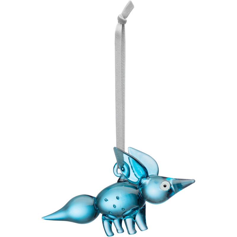 Vulpes Glasdekoration 115 mm, Blå