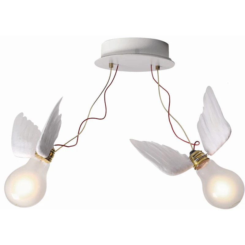 Lucellino Doppio Vägglampa, Vit