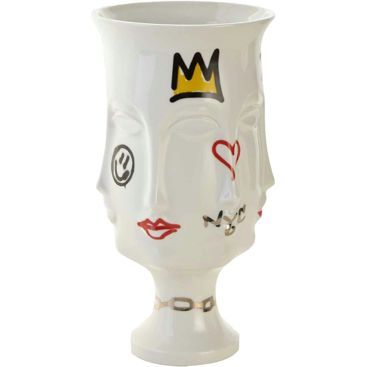 Jonathan Adler Dora Maar Vas Graffiti - Vaser Porslin Vit - ja-28521