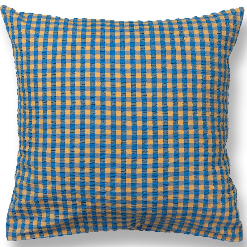 Bæk & Bølge Örngott 60x63 cm, Blå/Ockra