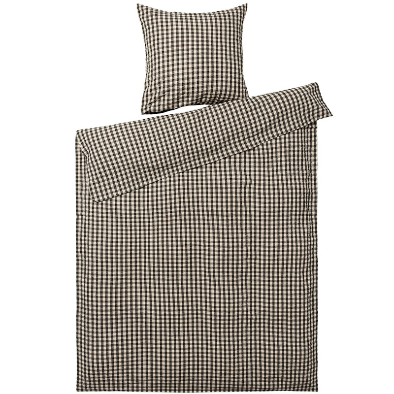 Bæk & Bølge Påslakanset 150x210 + 50x60 cm, Svart / Sand