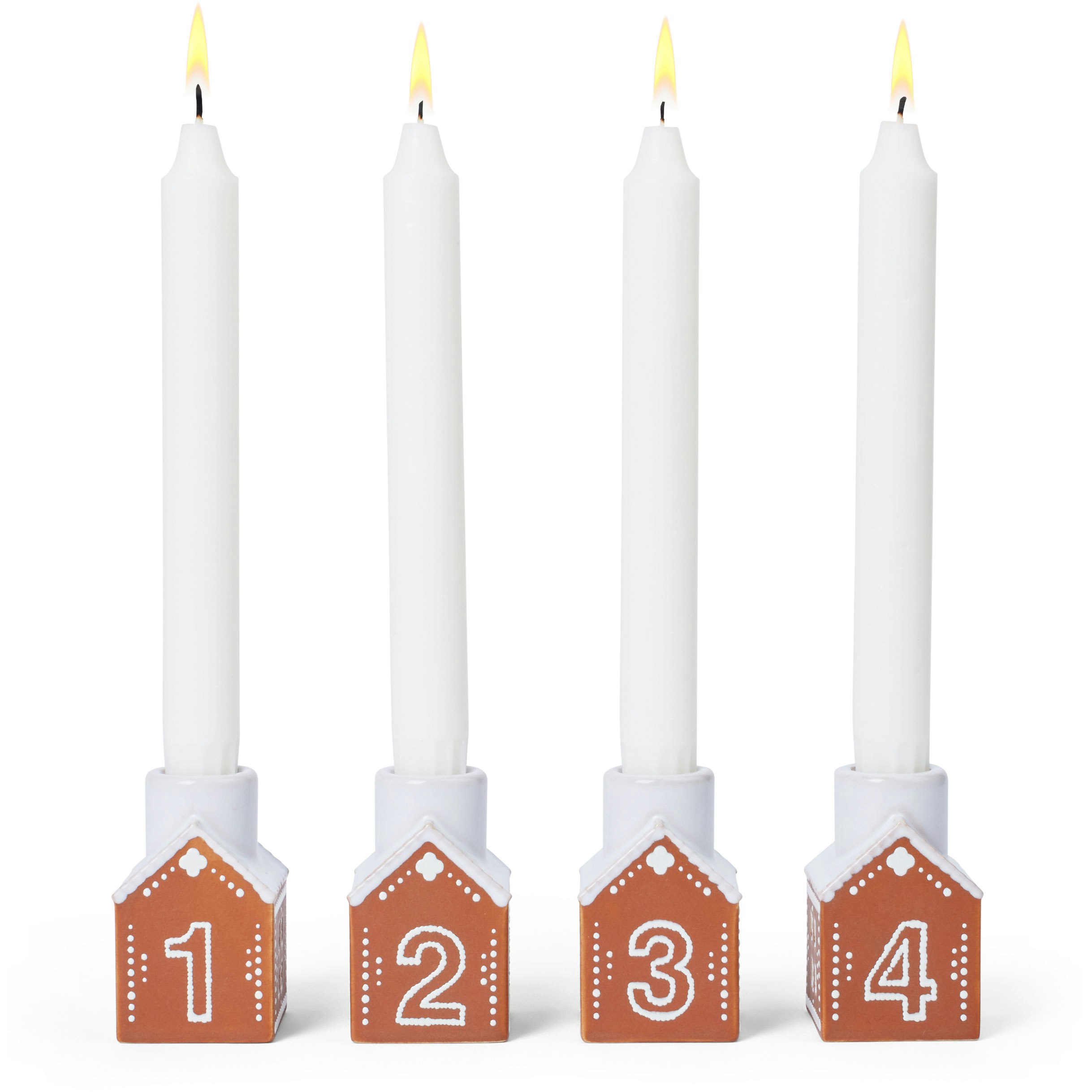 K&auml;hler Gingerbread Adventsljusstake H7,5 Cm - Ljusstakar Stengods Brun - 693538