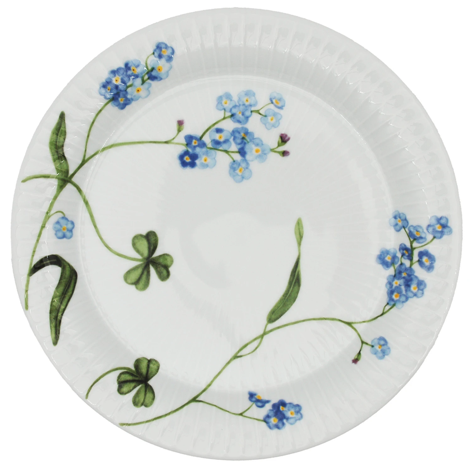 K&auml;hler Hammersh&oslash;i Summer Tallrik &Oslash;22 Cm Forget Me Not - Assietter Porslin Vit - 693291