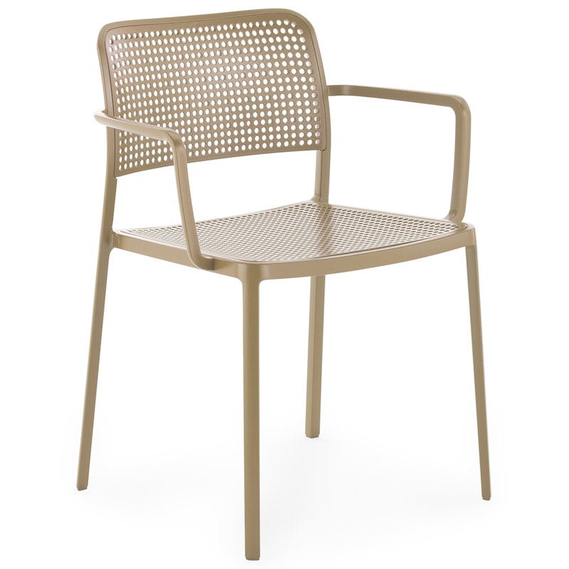 Audrey Stol Med Armstöd Utomhus, Beige