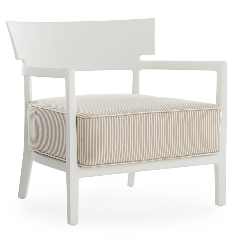 Cara Mat Fåtölj, Vit / Beige