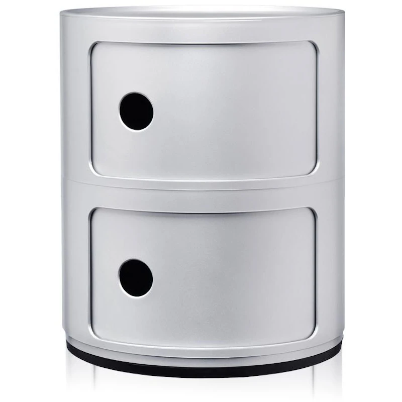 Componibili Classic Förvaring Med 2 Fack, Silver