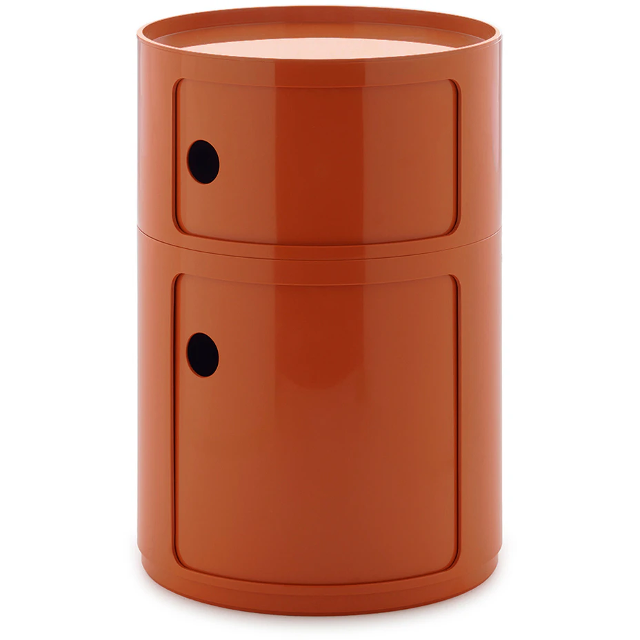 Kartell Componibili New Big F&ouml;rvaring Med 2 Fack Orange - Sidobord & Avlastningsbord Abs-plast Orange - 04922AM