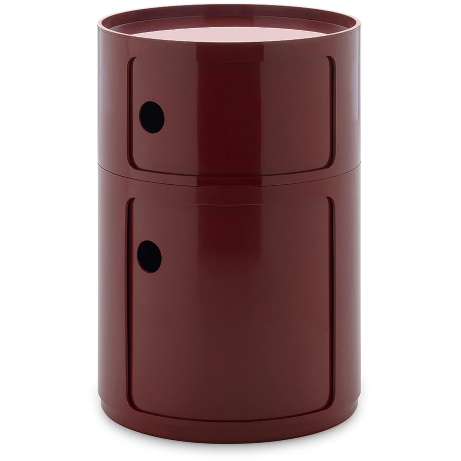 Kartell Componibili New Big F&ouml;rvaring Med 2 Fack Vinr&ouml;d - Sidobord & Avlastningsbord Abs-plast Vinr&ouml;d - 04922BO