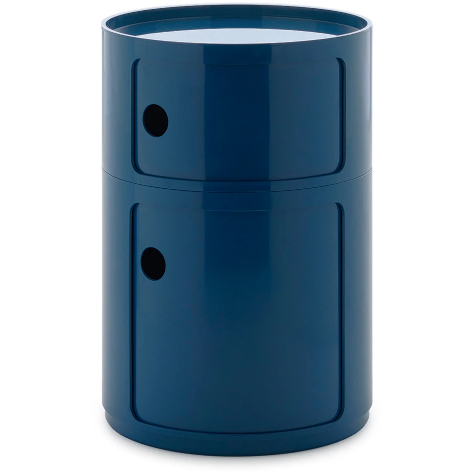 Kartell Componibili New Big F&ouml;rvaring Med 2 Fack Bl&aring; - Sidobord & Avlastningsbord Abs-plast Bl&aring; - 492215