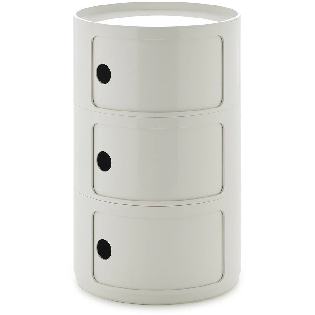 Kartell Componibili New Big F&ouml;rvaring Med 3 Fack Vit - Sidobord & Avlastningsbord Abs-plast Vit - 492303