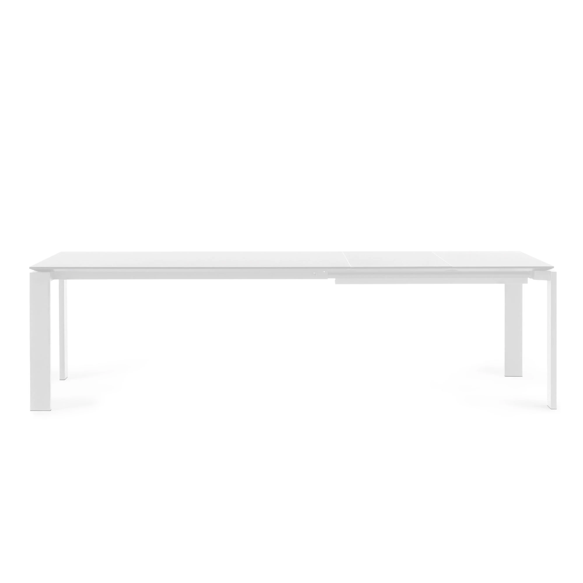Kartell Four Bord 160-260x90 Cm - Bordslampor utomhus Galvaniserat St&aring;l Vit - 0453882