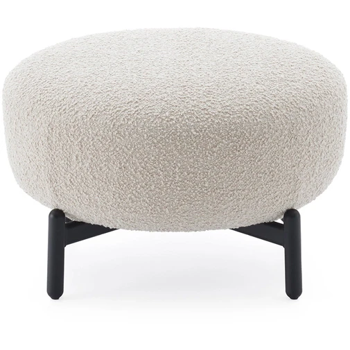 Kartell Lunam Curly Sittpuff Vit - Fotpallar Boucl&eacute; Vit - 06249C1