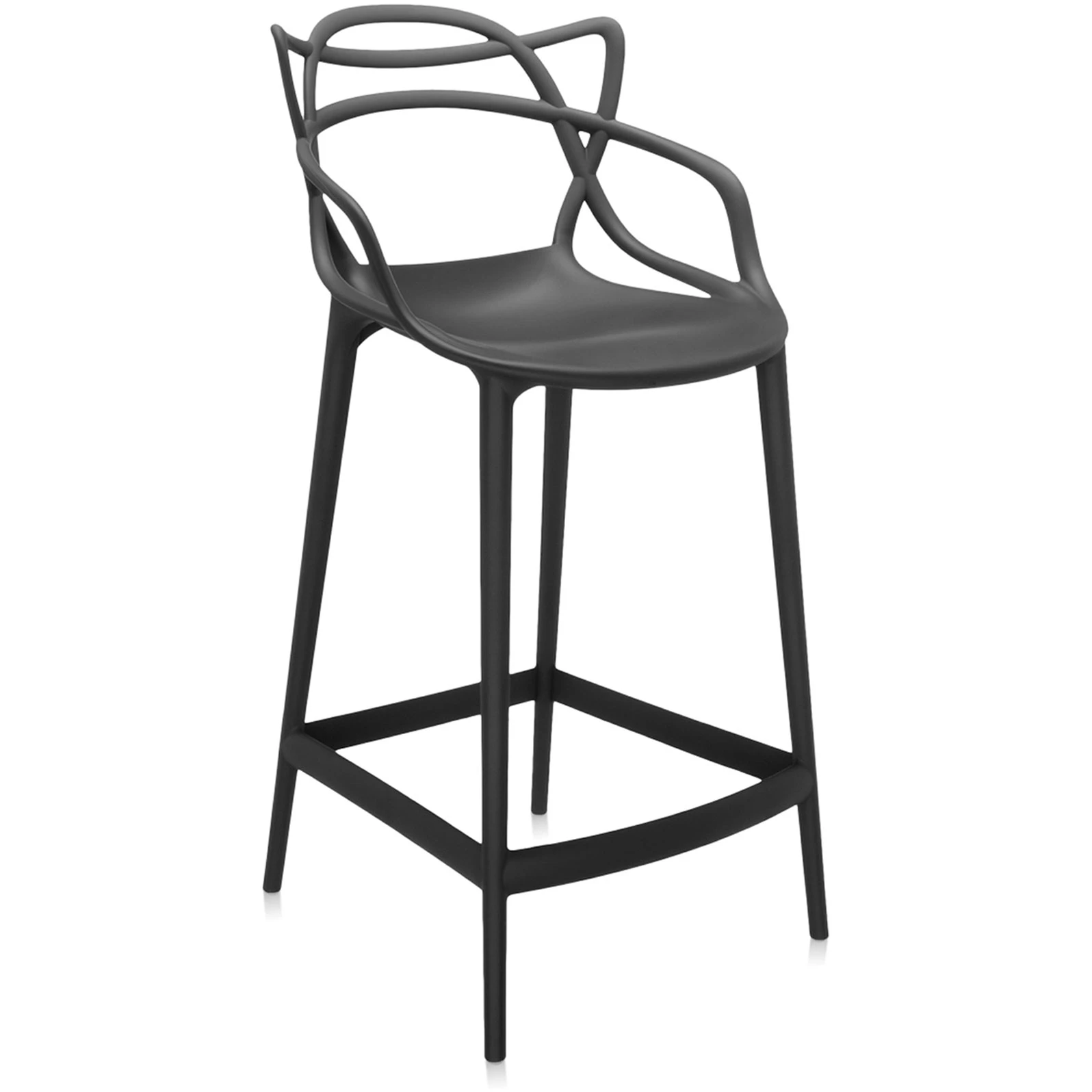 Kartell Masters Barstol 65 Cm Svart - Barstolar &Aring;tervunnen Termoplastisk Teknopolymer Svart - 586909