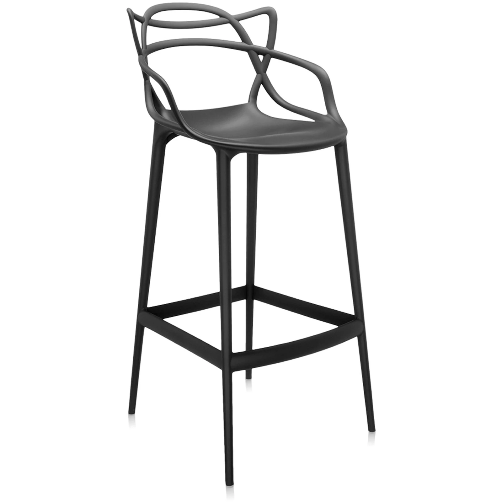 Kartell Masters Barstol 75 Cm Svart - Barstolar &Aring;tervunnen Termoplastisk Teknopolymer Svart - 586809
