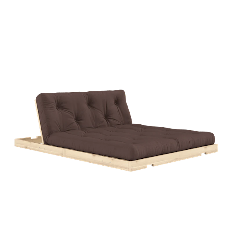 Flip Soffa Med Madrass 140x200 Brun/Raw