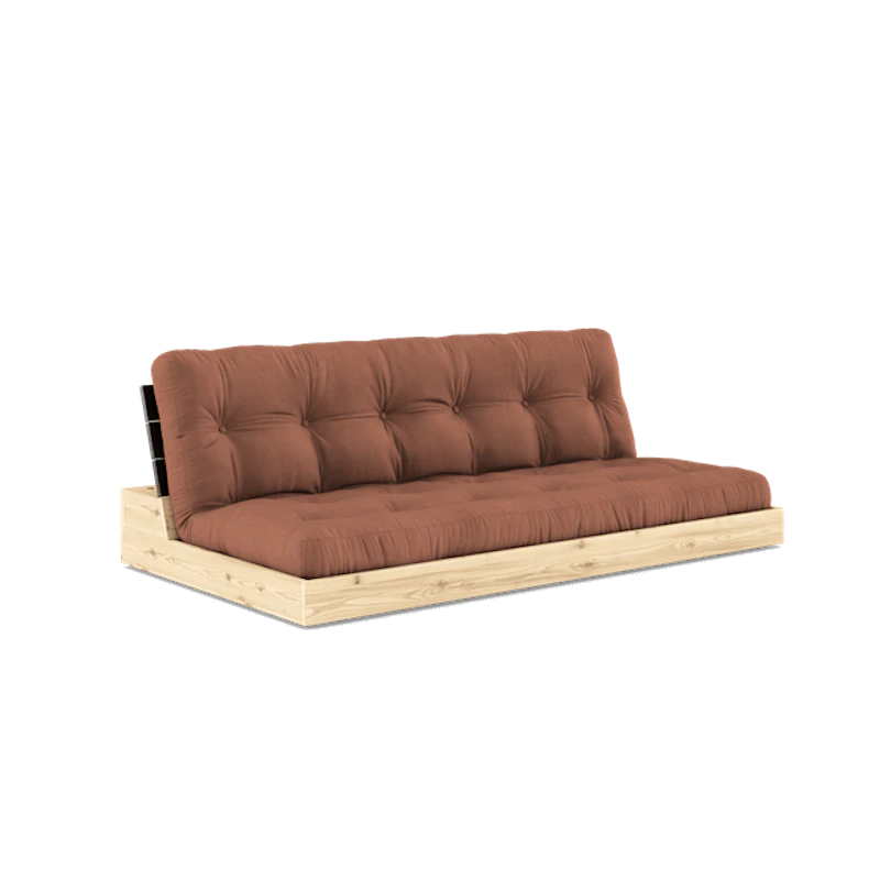 Bas Bäddsoffa Med 5-Lagers Madrass Svart Natt/Lerbrun