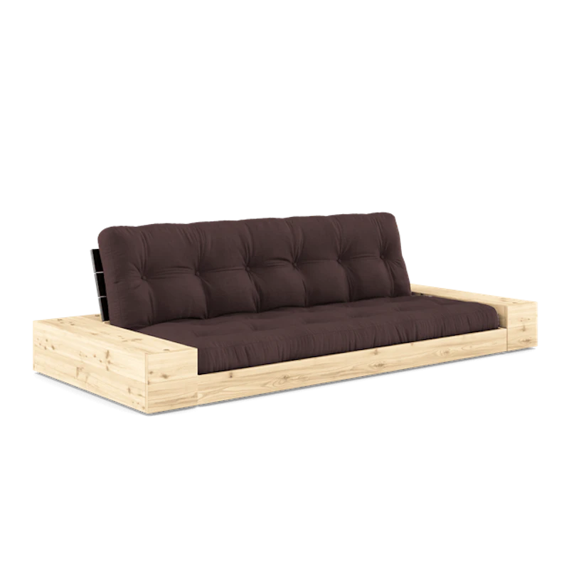 Bas Med Sidobox och 5-Lagers Madrass Svart Brun