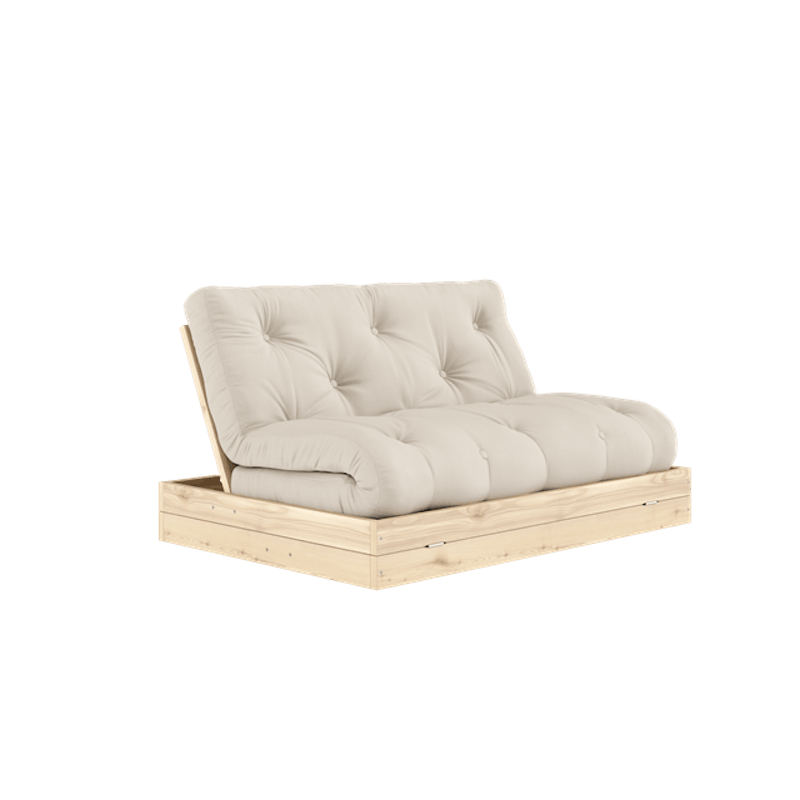 Karup Design Flip Sovesofa Med Madras 140x200 Beige/Klarlakeret