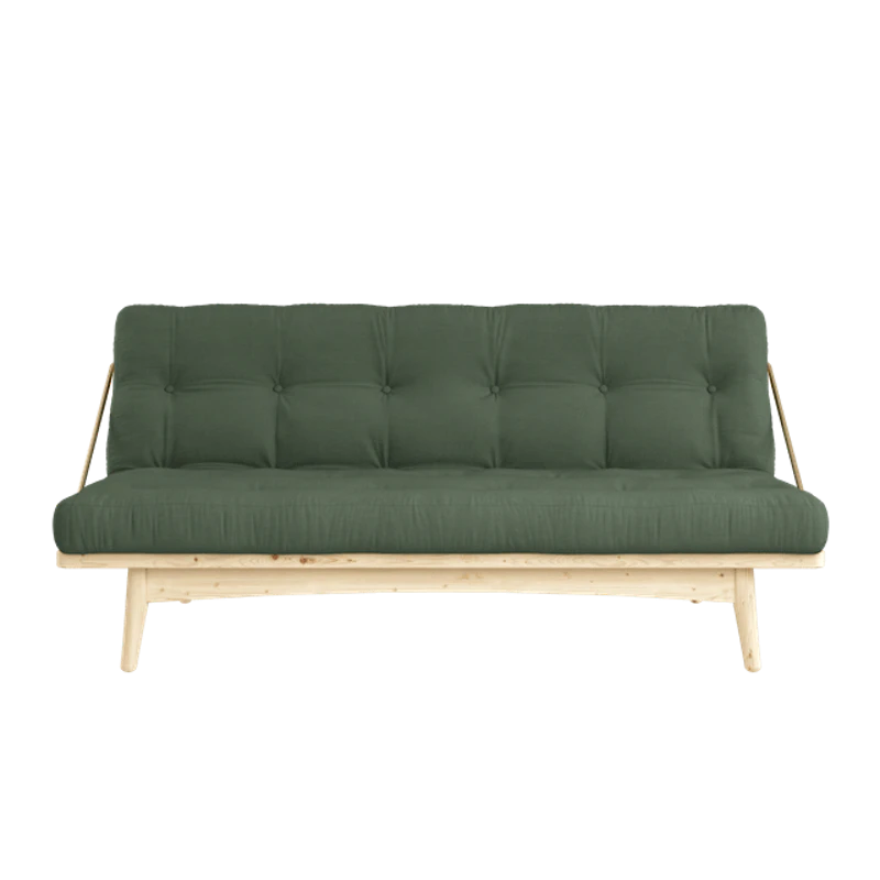 Folk Soffa Med 5-Lagers Madrass 756 Olivgrön/Raw