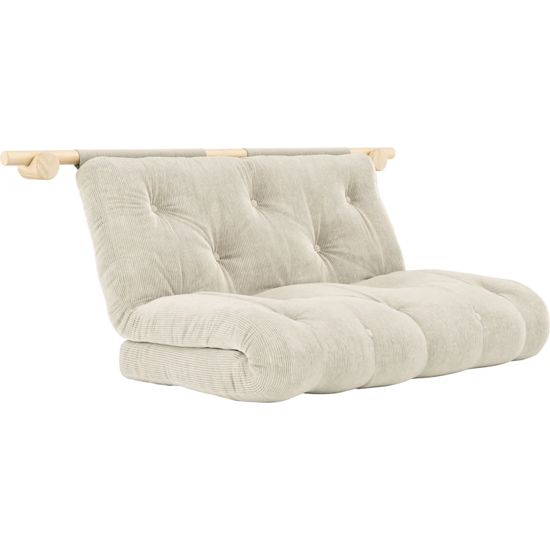 Hooked Madrass Med Beslag 135x200 cm, Raw / Ivory