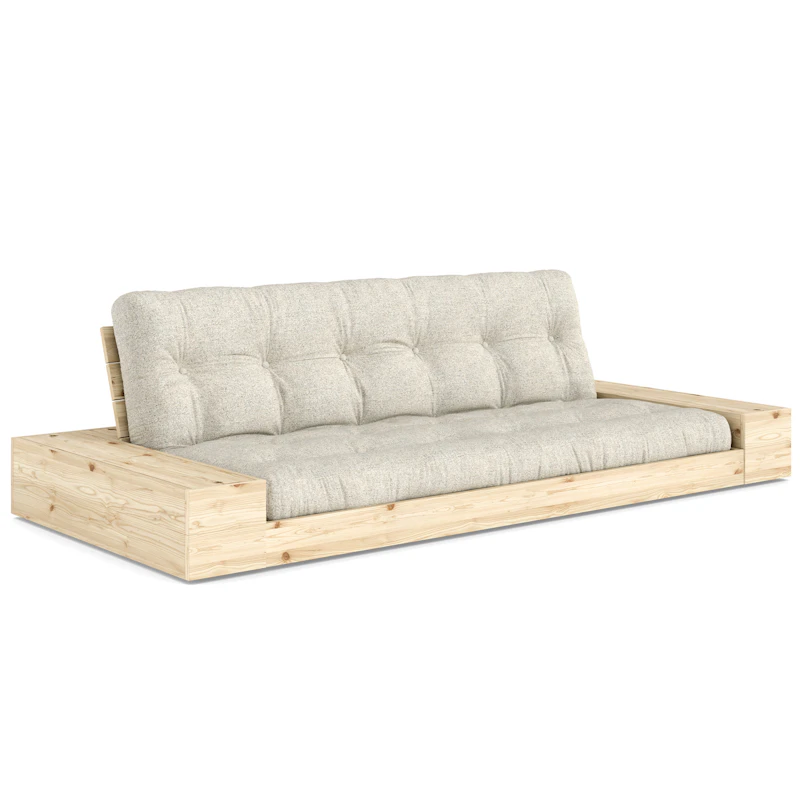 Base Bäddsoffa Med Förvaring, Raw / Soft Chalk