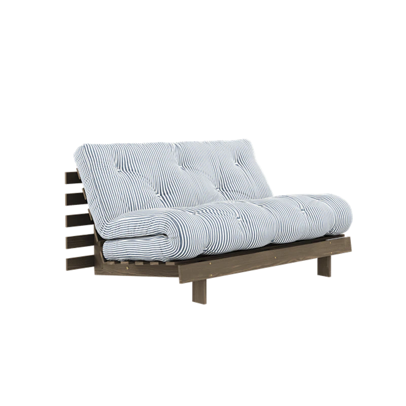 Roots Bäddsoffa Med Madrass 140x200 Johannesbrunt/Strandblått