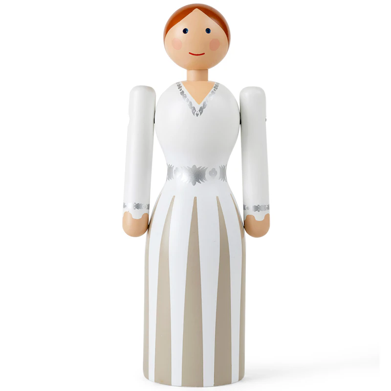 Bride Träfigur, Vit