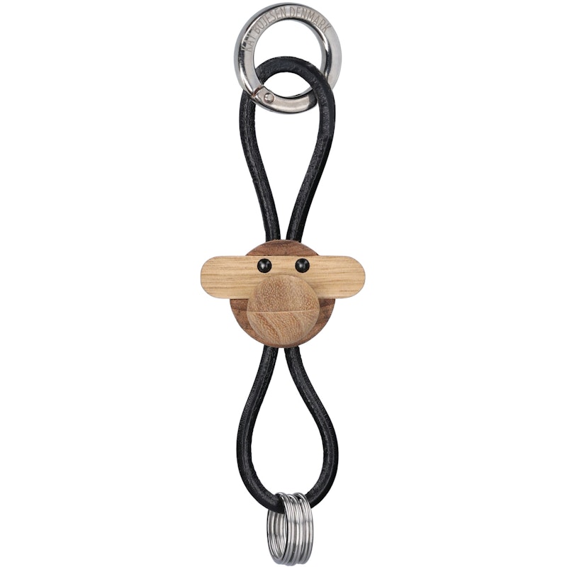 Nyckelring Apa Svart / Silver