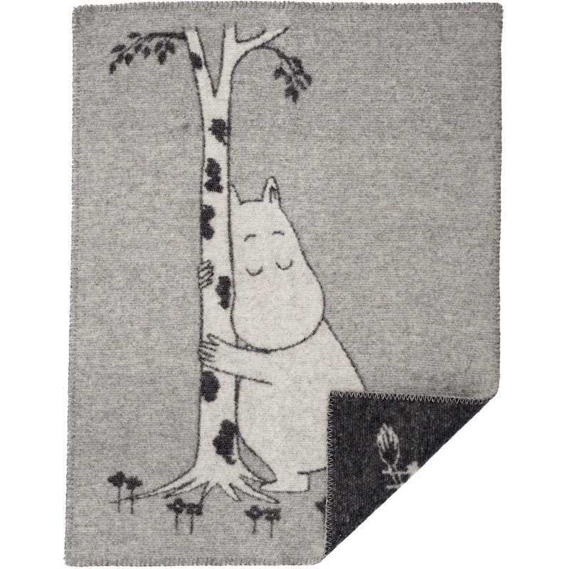 Mumin tree hug Pläd 65x90 cm, Grå