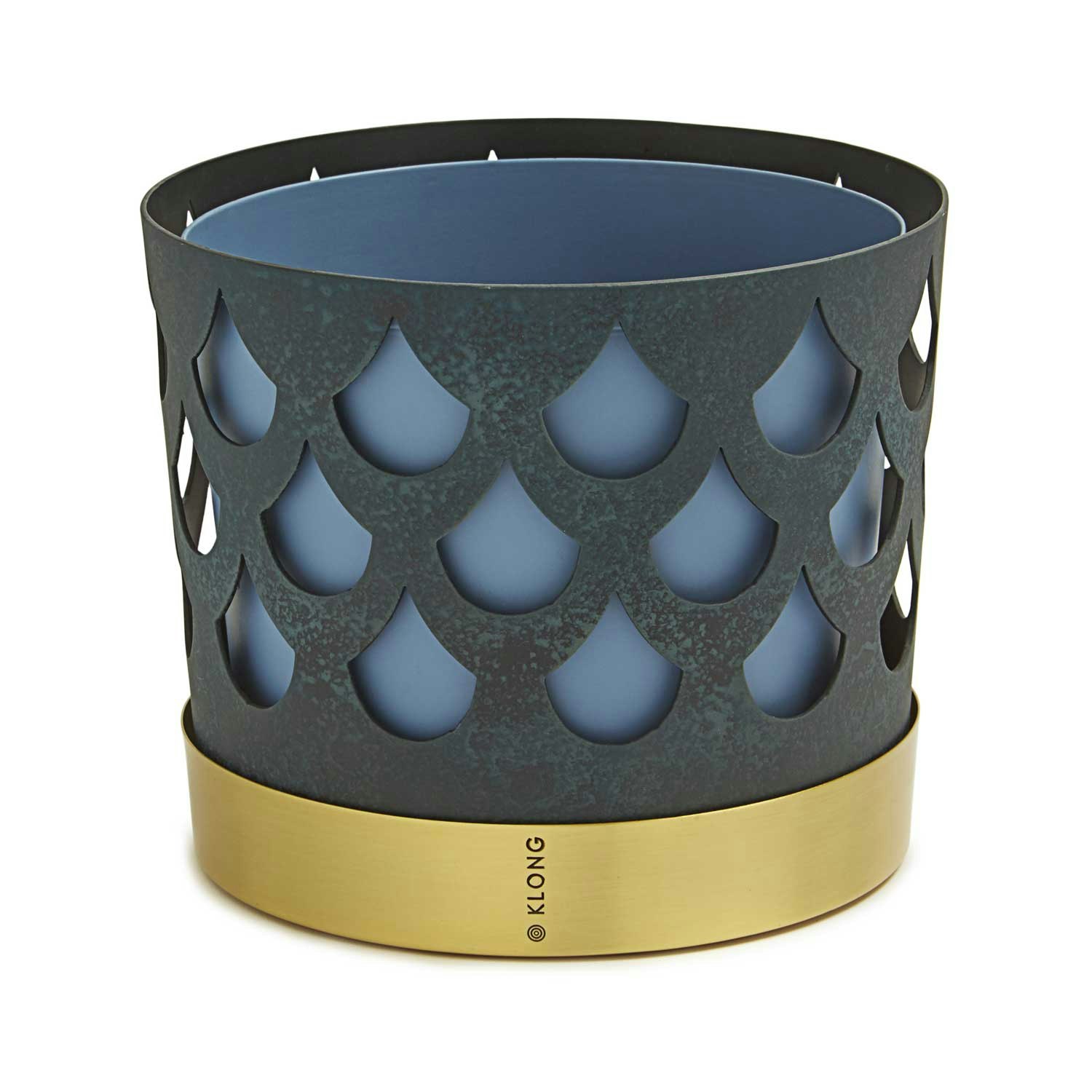 Klong Trio Blomkruka Mellan Drop Bl&aring; - Krukor M&auml;ssing Bl&aring; - 31711B