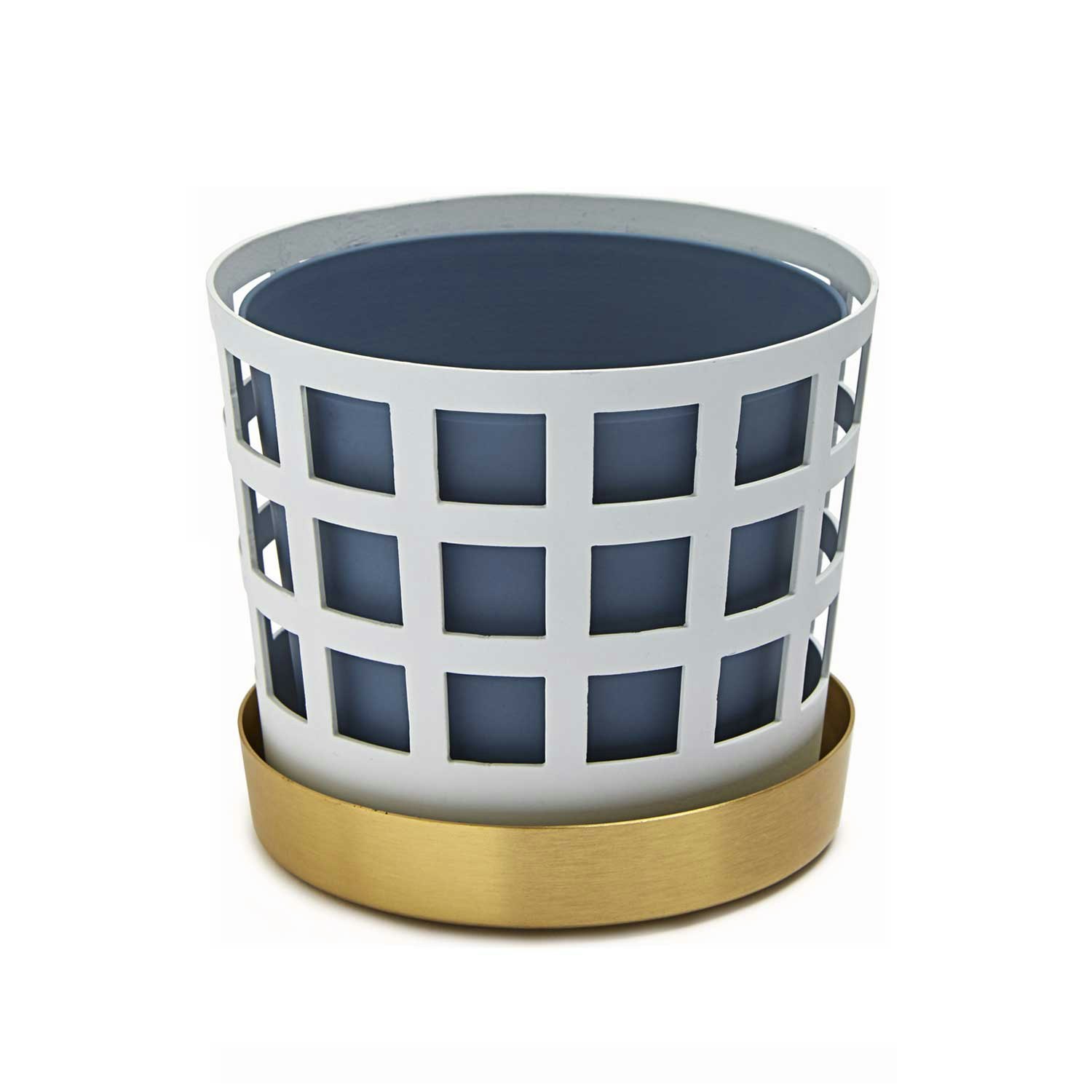 Klong Trio Blomkruka Liten Square Vit - Krukor M&auml;ssing Vit - 31700V