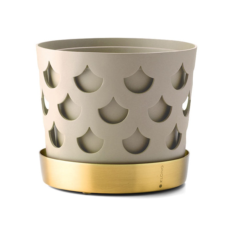 Trio Drop Kruka Beige, 12 cm / Small