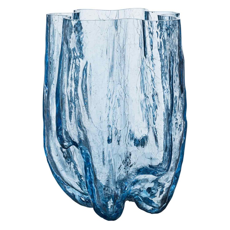 Crackle Vas Cirkulärt Glas, 37 cm