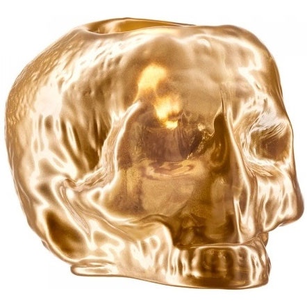 Kosta Boda Still Life Skull Ljuslykta Guld - Ljuslyktor Kristallglas Guld - 7062324